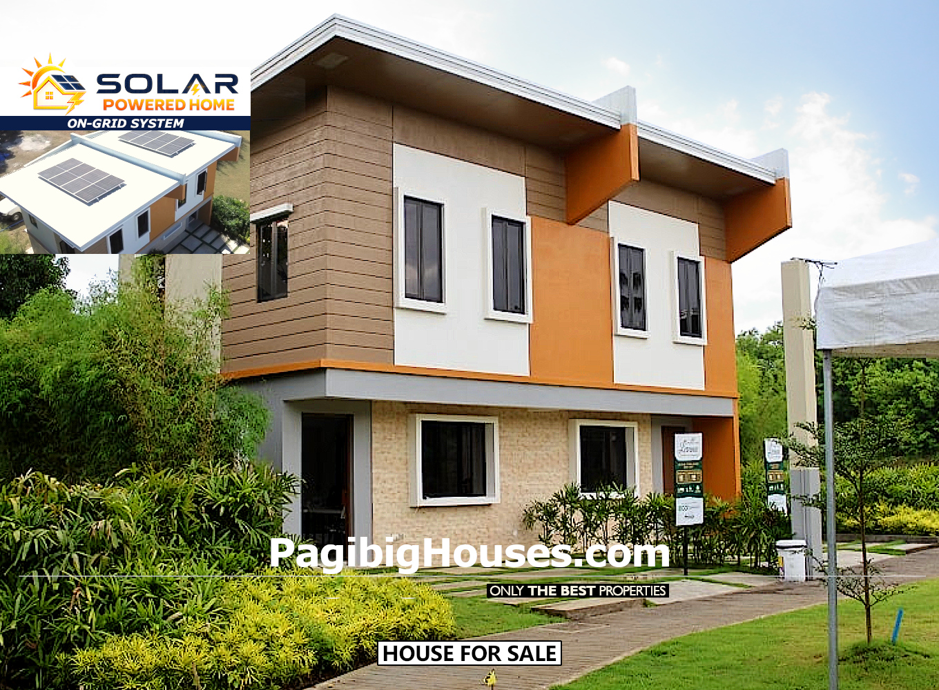 Solar-Powered House with 3 Bedrooms
