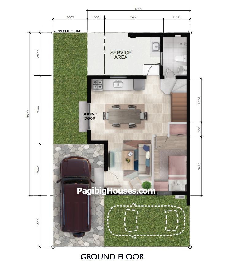 4BR Solar-Powered House Floor Plan